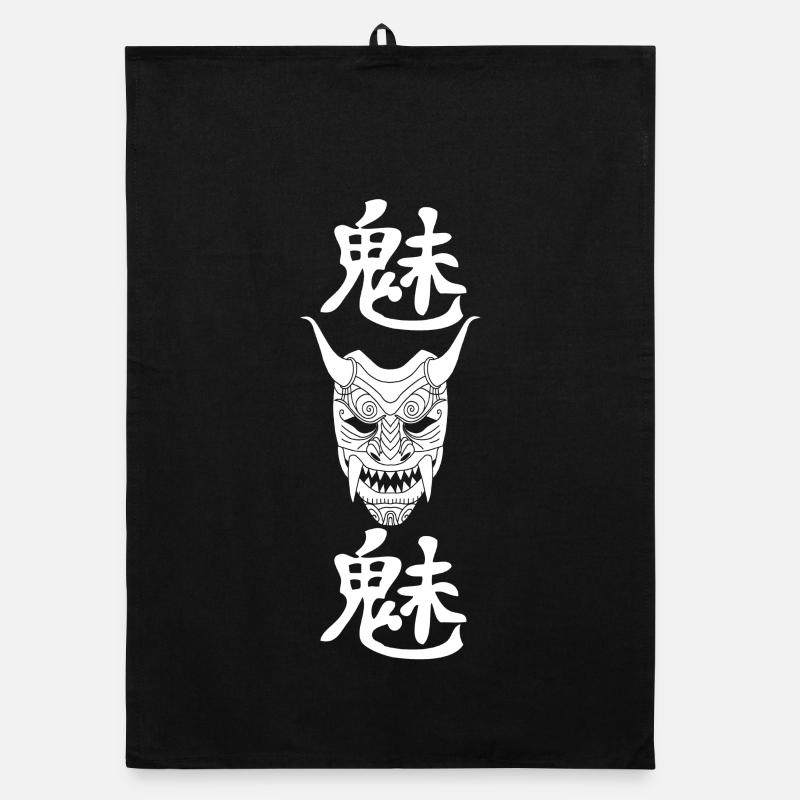 Manga white demon Organic dish towel