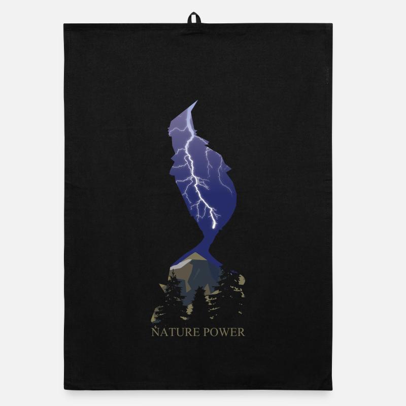 Éclair la puissance de la nature Torchon bio