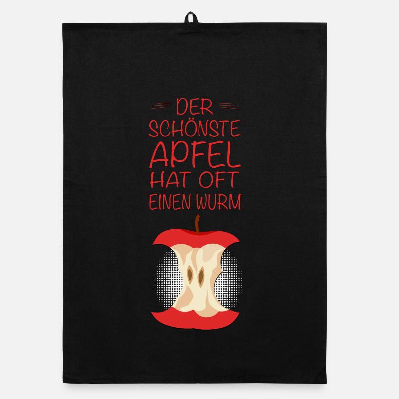 Der schönste Apfel hat oft einen Wurm Organic Geschirrtuch