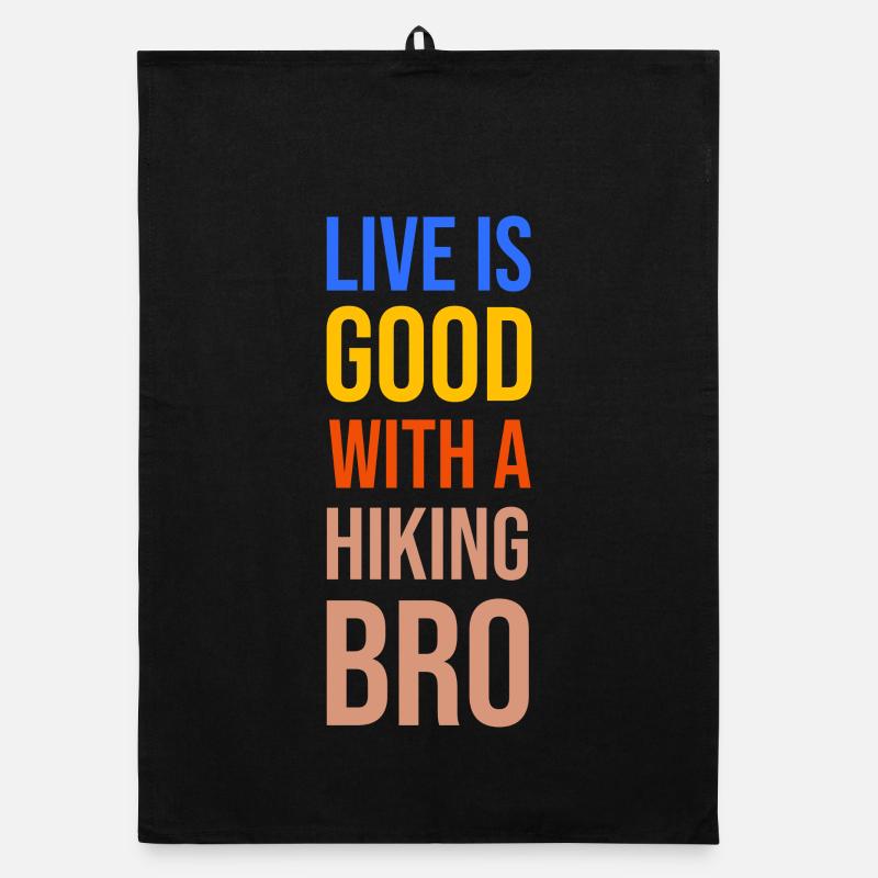 Hike Hiking Statement Nature Lovers Summit Organic dish towel