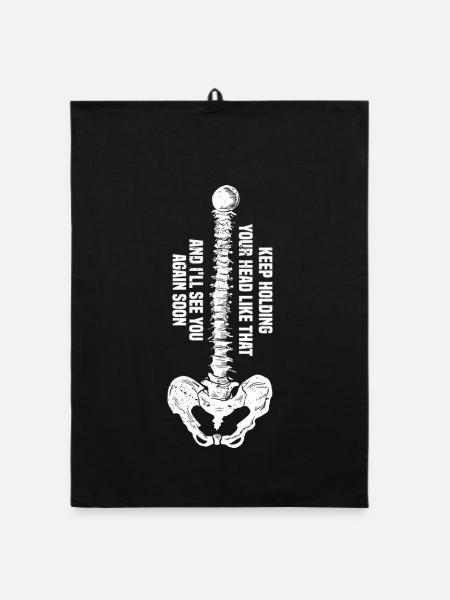Keep holding your head Physiotherapie Physio - Organic Geschirrtuch - Schwarz - Vorne