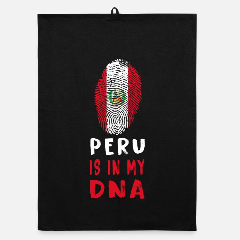 Peru ist in meiner DNA Design / Geschenkidee Organic Geschirrtuch