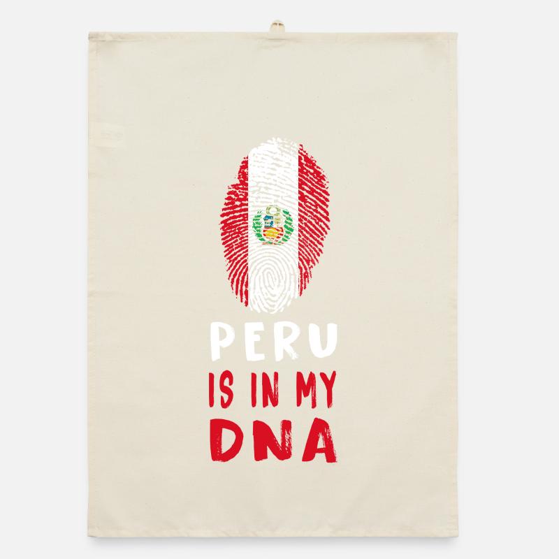 Peru ist in meiner DNA Design / Geschenkidee Organic Geschirrtuch