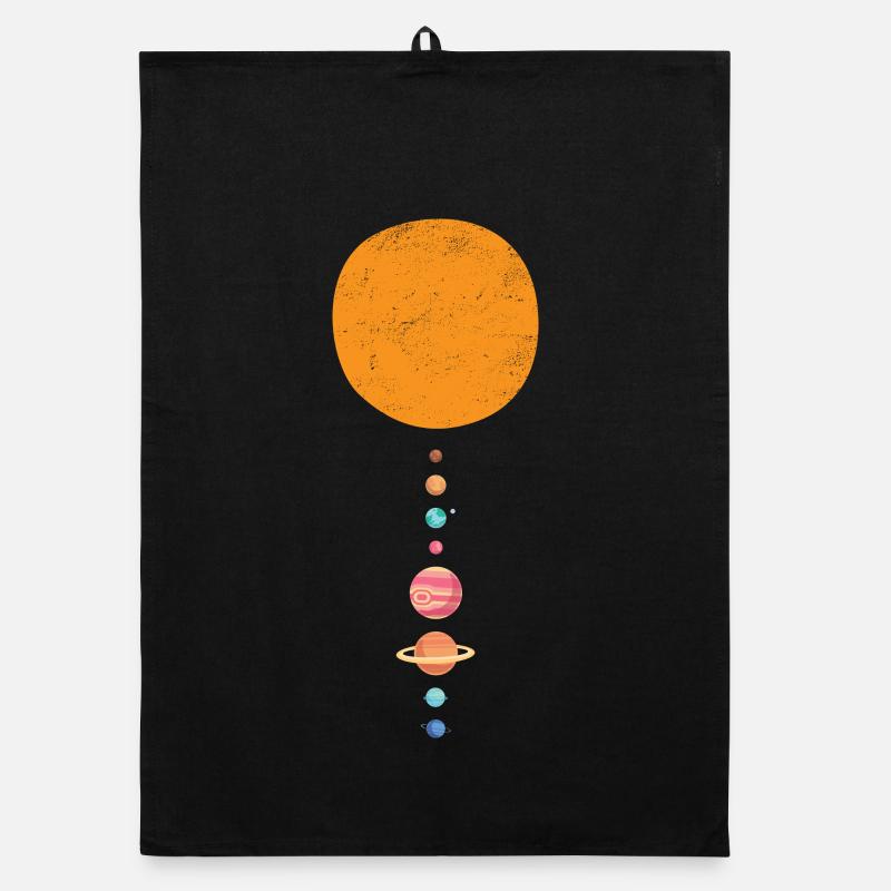 Système solaire et planètes : cadeau astronomie Torchon bio