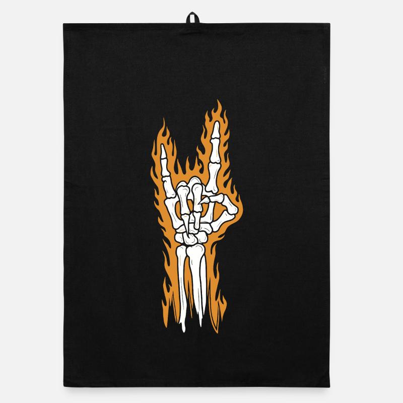 Fiery Rock Hand Organic dish towel
