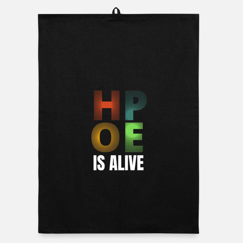 Hope Is Alive Gradient Typography Organic dish towel