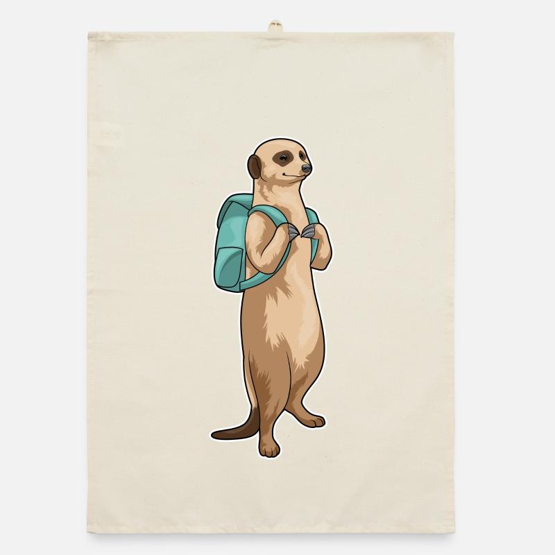Meerkat Student Backpack School Organic dish towel