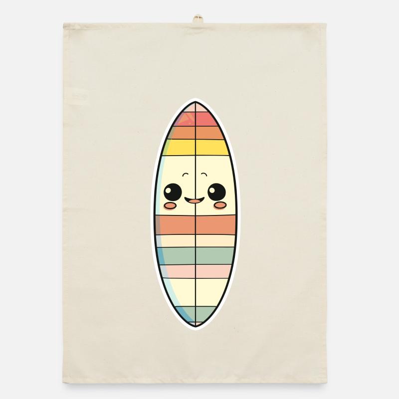 Planche de surf style bande dessinée Torchon bio