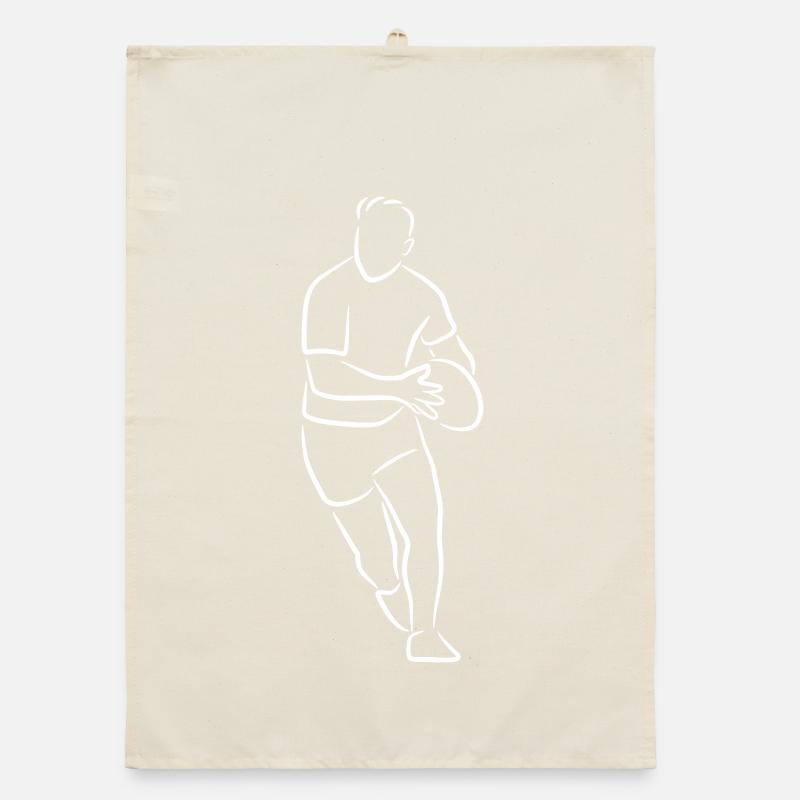Dessin de rugby Torchon bio