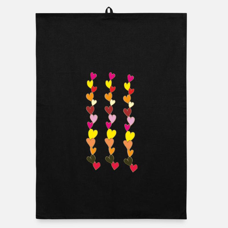 Heart Necklaces Multicolored 2 Organic dish towel