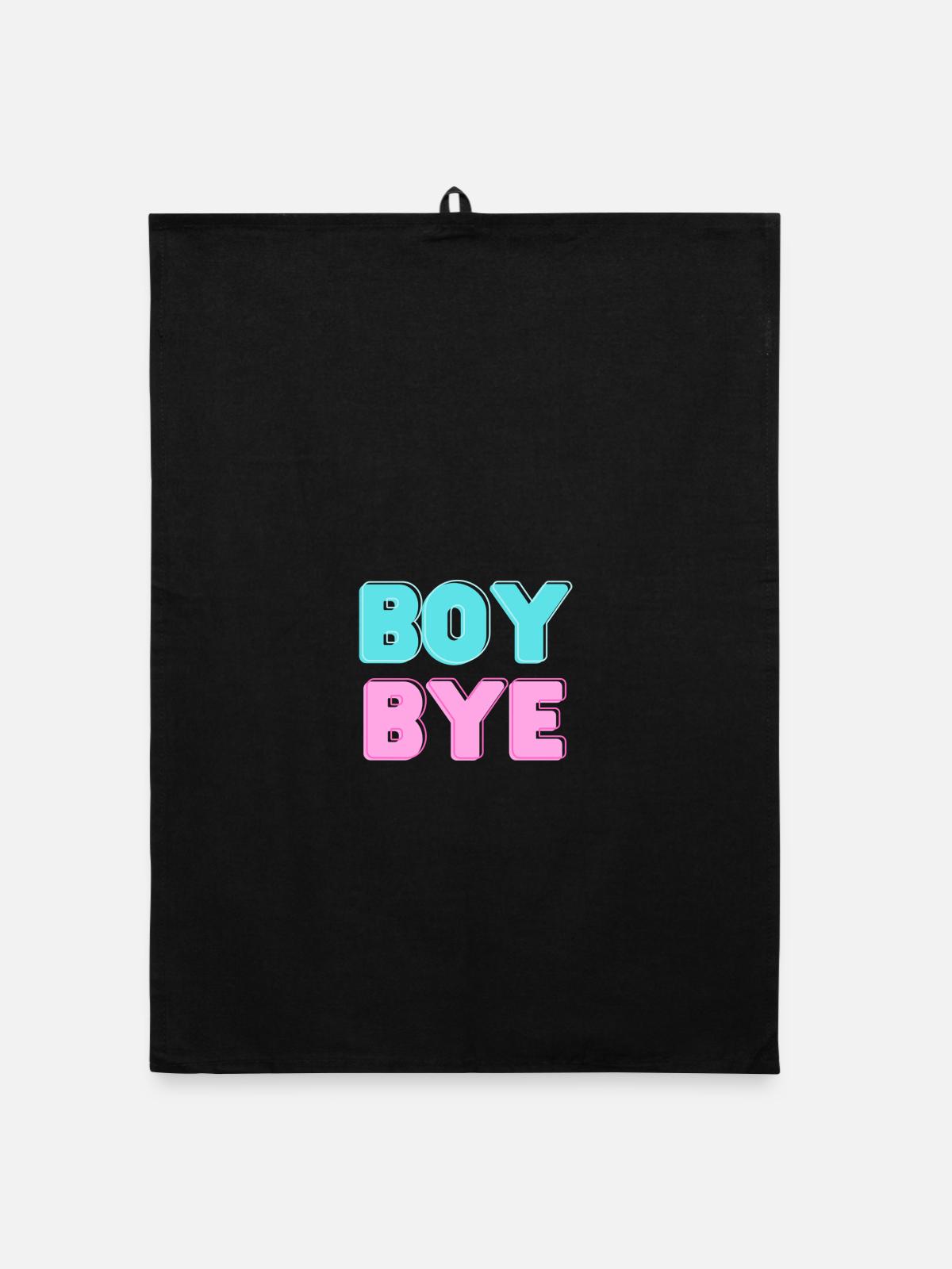 boy bye - Organic Geschirrtuch - Schwarz - Vorne