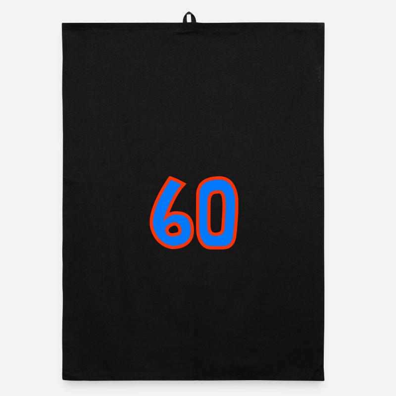 60. 60 YEARS. 60th ANNIVERSARY. 60TH BIRTHDAY. Organic dish towel