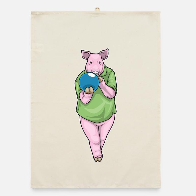 Cochon Bowling Boule de bowling Torchon bio
