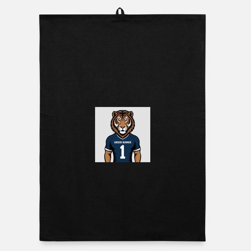 Tiger Maskottchen Jersey Druck Organic Geschirrtuch