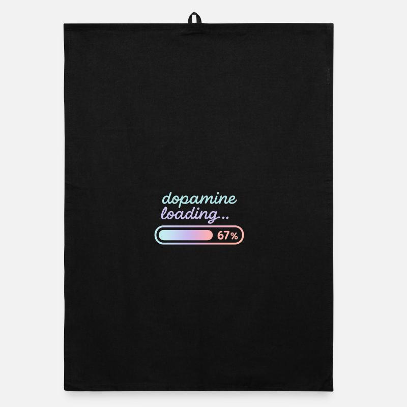 Dopamin-Ladepastellgradient - Organic Geschirrtuch - Schwarz
