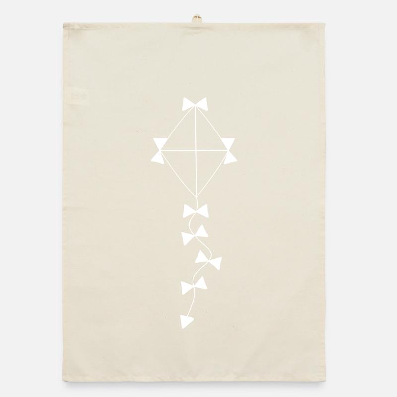 Drachen weiß Herbst Organic Geschirrtuch