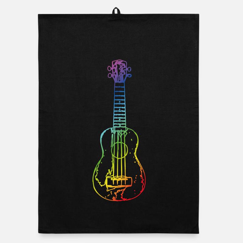 Vintage style ukulele Organic dish towel