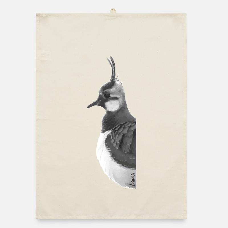 Lapwing Portrait Organic dish towel