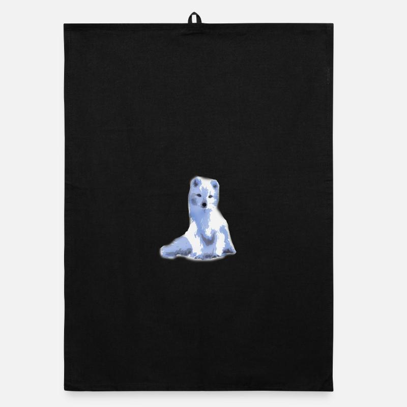 arctic foxy / arctic fox Organic dish towel