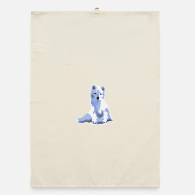 arctic foxy / arctic fox Organic dish towel