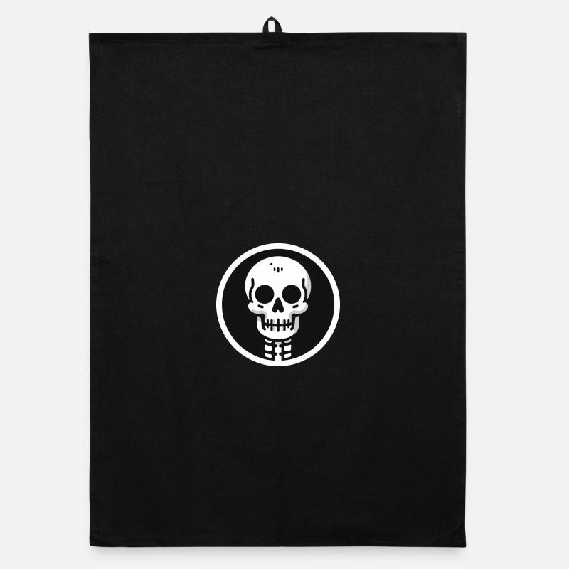 Skeleton Halloween Organic dish towel
