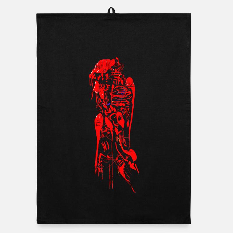 Alien Tribal - Sci-fi Horror Organic dish towel