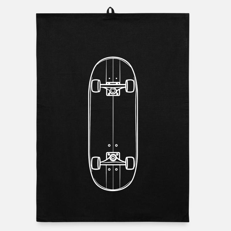 Skateboard Drawing Organic dish towel