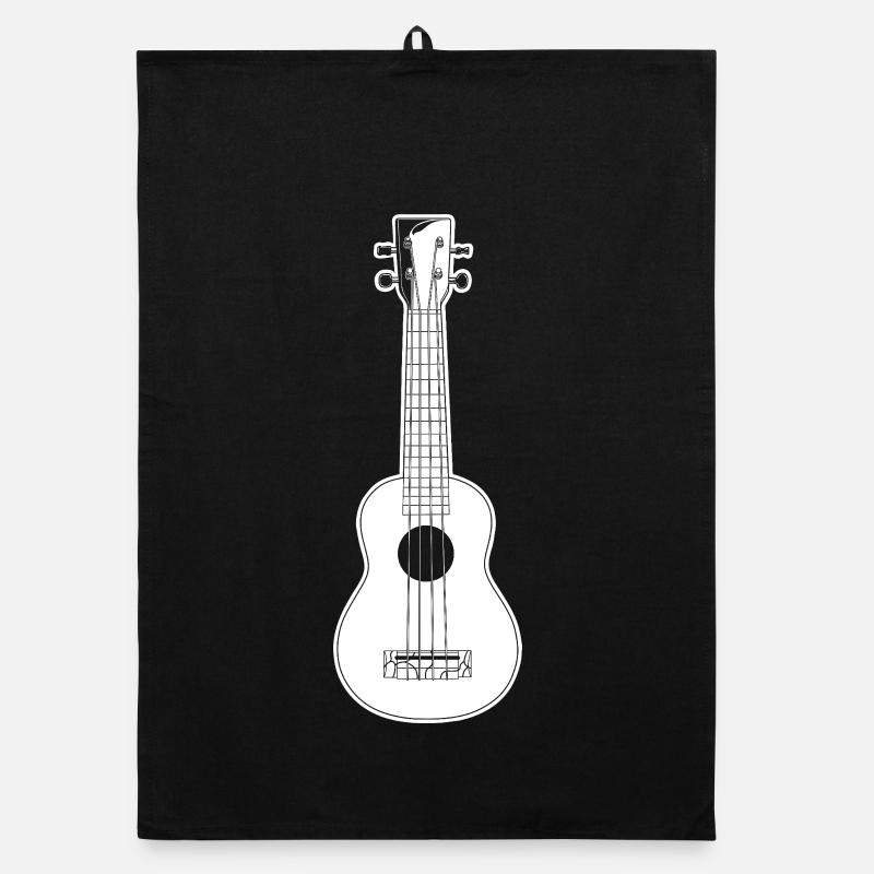 Ukulele Skizze Organic Geschirrtuch
