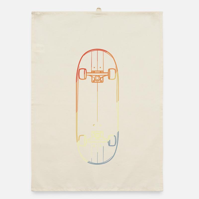 Dessin de lignes sur skateboard Torchon bio