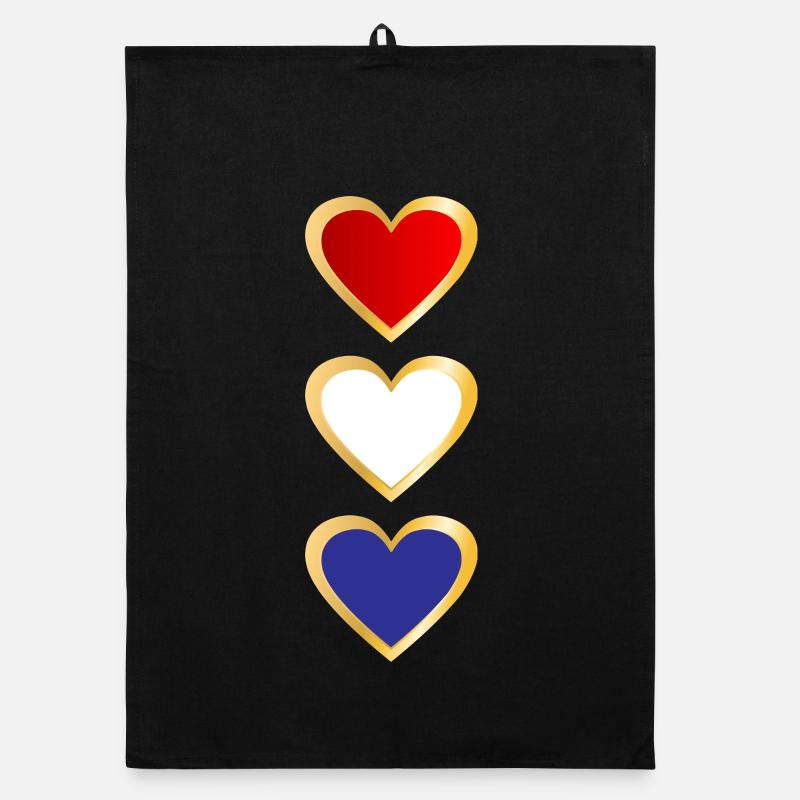 Dutch Flag Heart Organic dish towel
