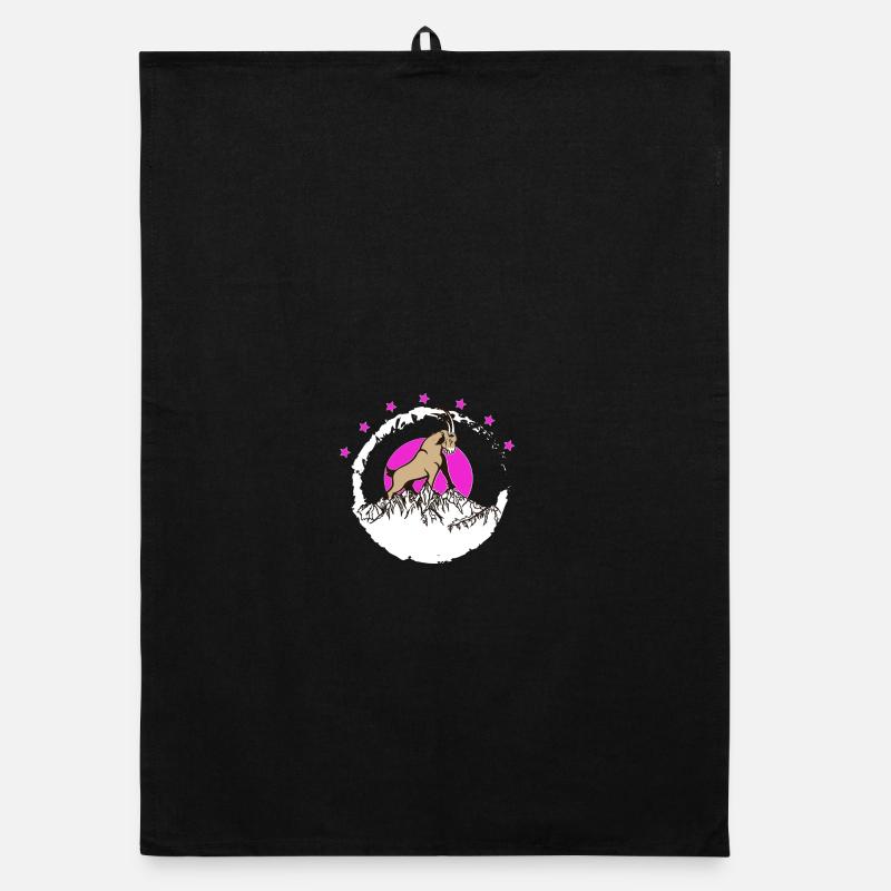 Boule sommitaire devant le Capricorne de la lune rose Torchon bio