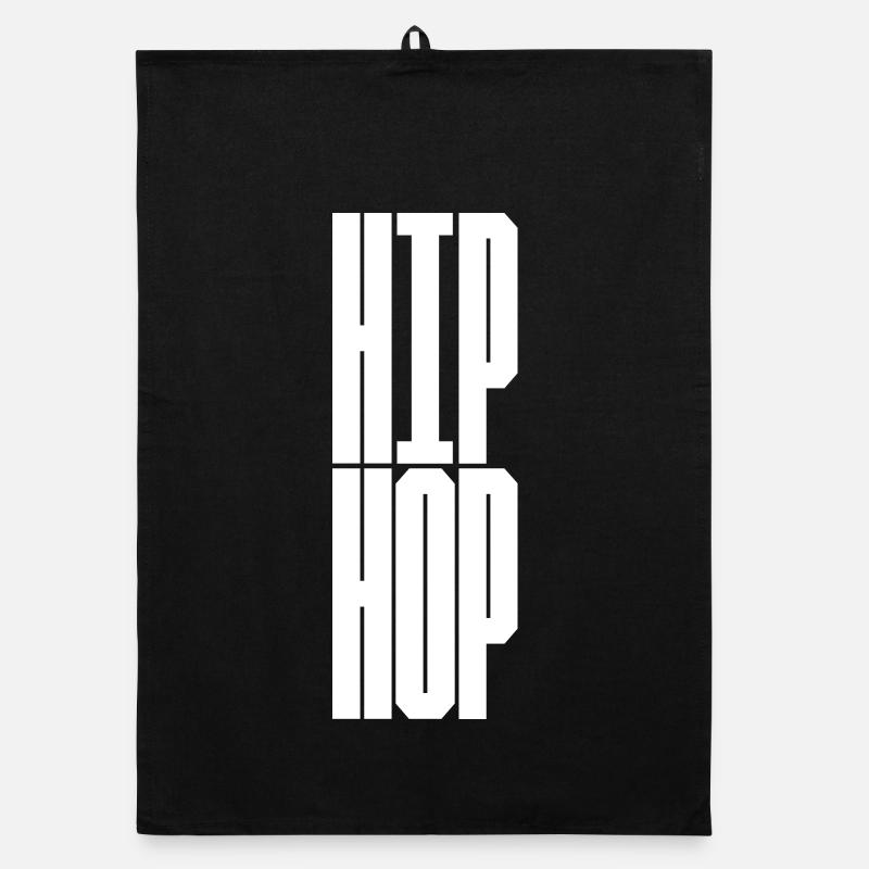 Bold Hip Hop music design Organic dish towel