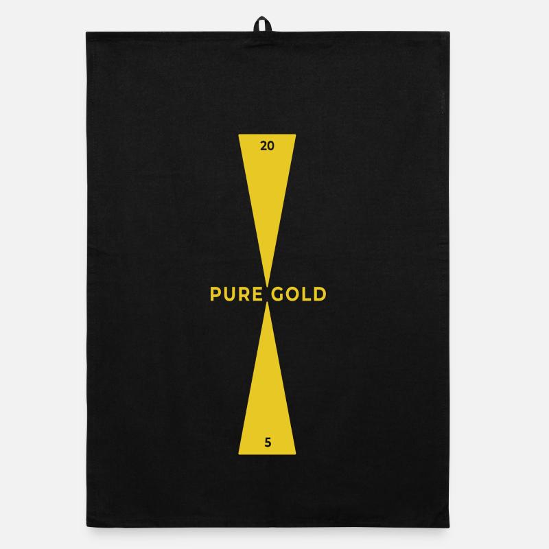 Backgammon | Reines Gold | Golden Point Organic Geschirrtuch