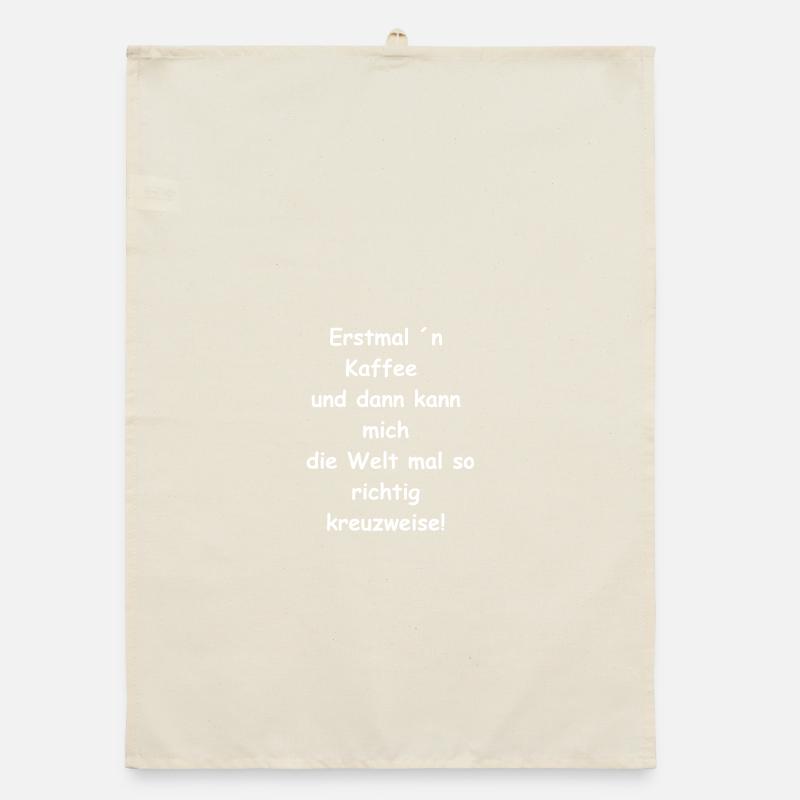 Coffee First Saying Organic dish towel