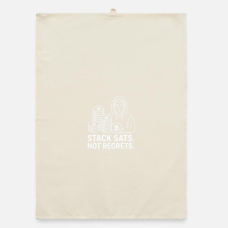 Conception de sweat à capuche Bitcoin – Stack Sats. Pas de regrets. Torchon bio