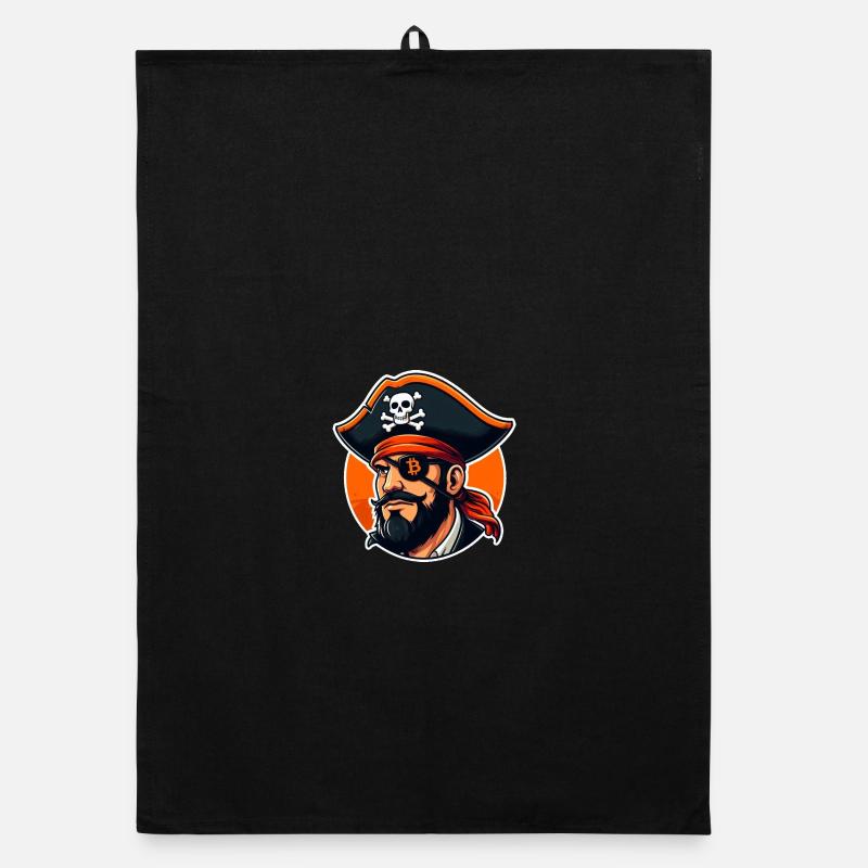 Bitcoin Pirate Organic dish towel