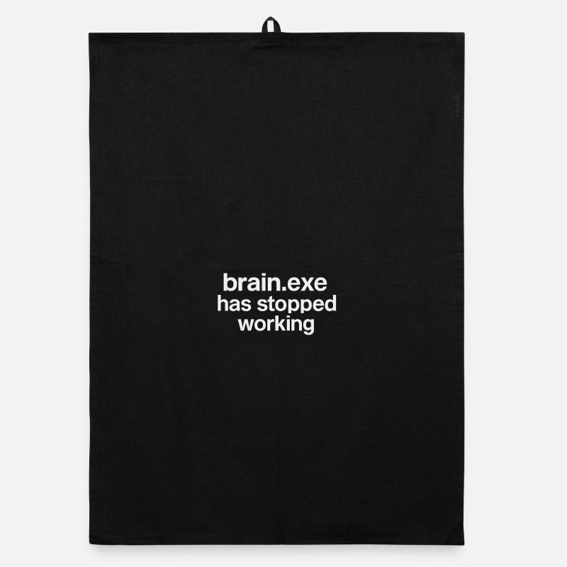 brain.exe has stopped working - Organic Geschirrtuch - Schwarz