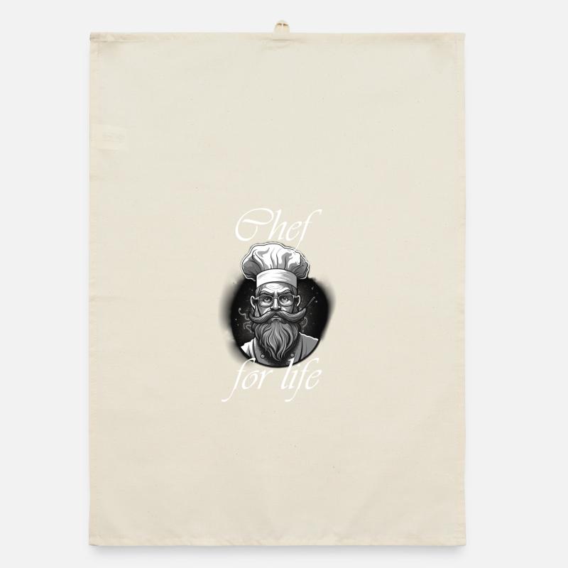 Chef for life white Organic dish towel