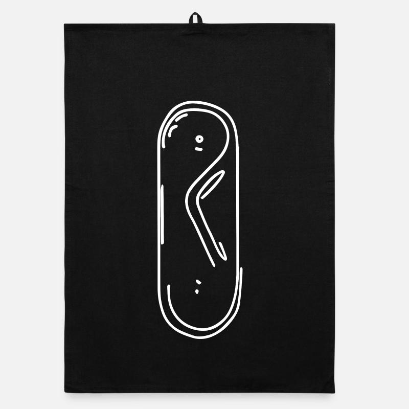Snowboard Drawing Organic dish towel