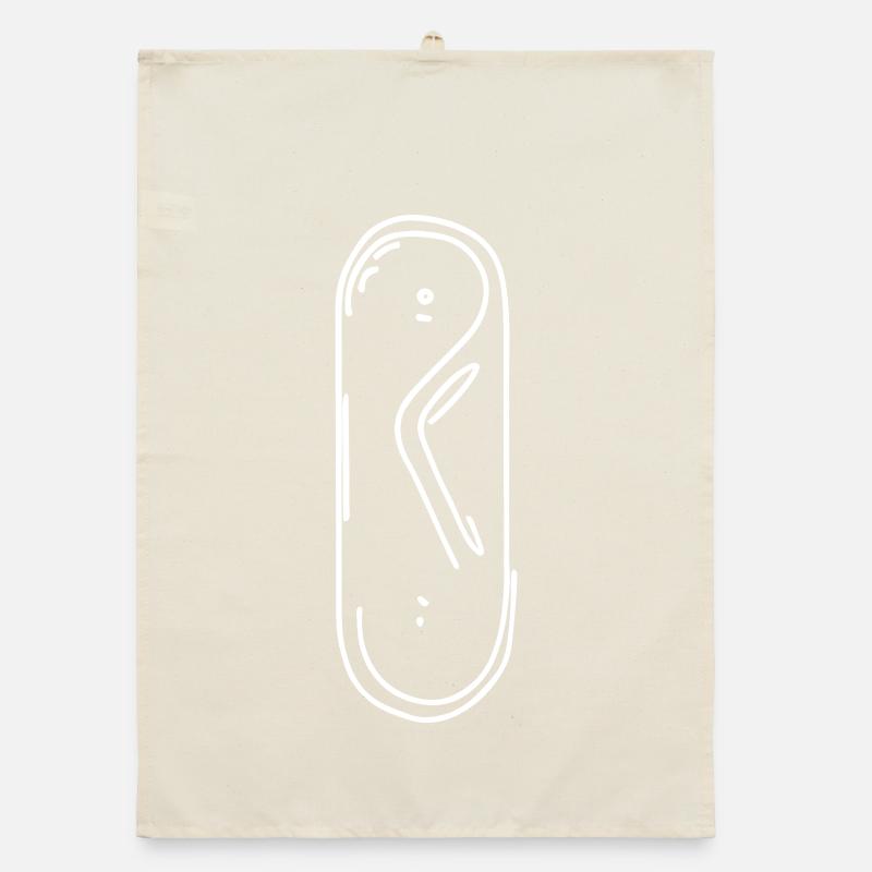 Snowboard Drawing Organic dish towel