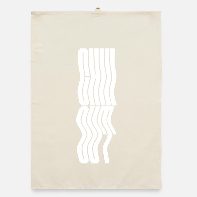 Conception du logo typographique ondulée Chill Out Torchon bio