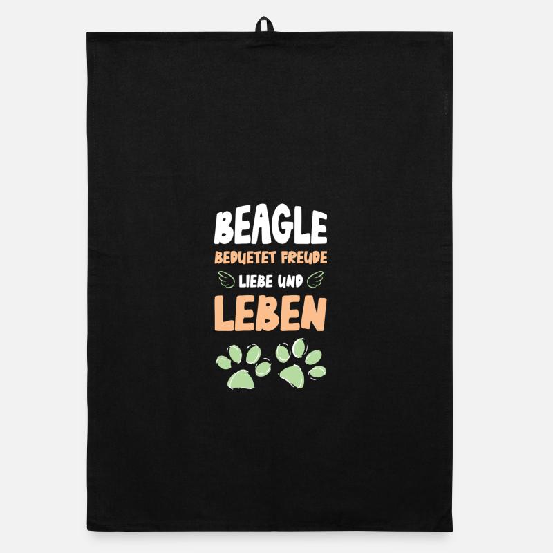 Beagle Liebe Leben Organic Geschirrtuch