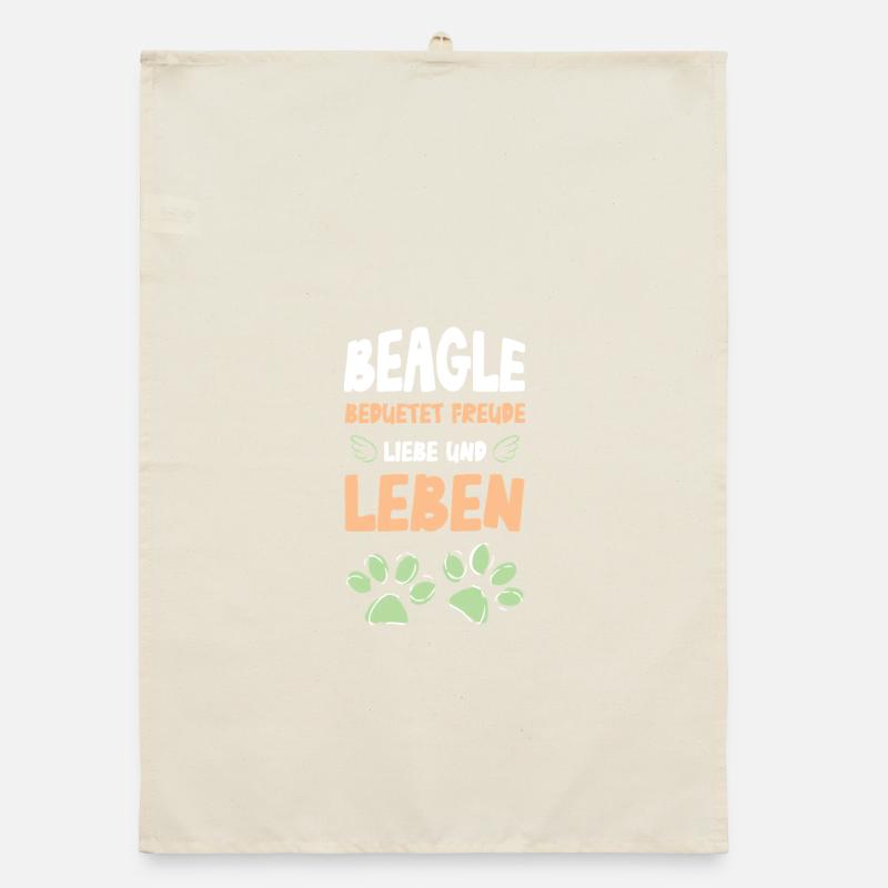 Beagle Liebe Leben Organic Geschirrtuch