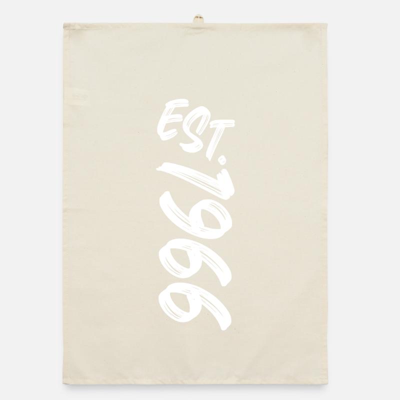 Est. 1966 - Established 1966 - Birthday Gift Organic dish towel