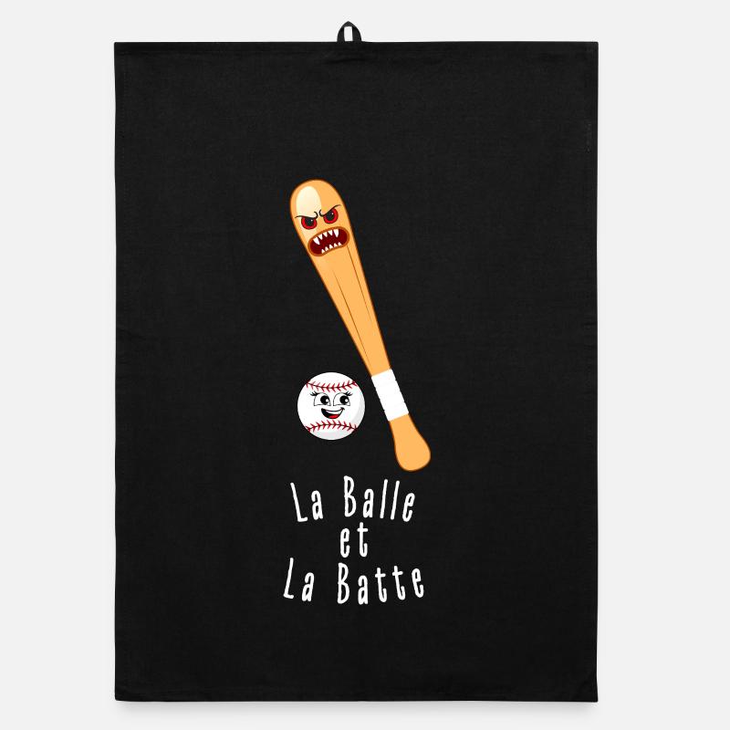 La Balle et La Batte - Torchon bio - noir