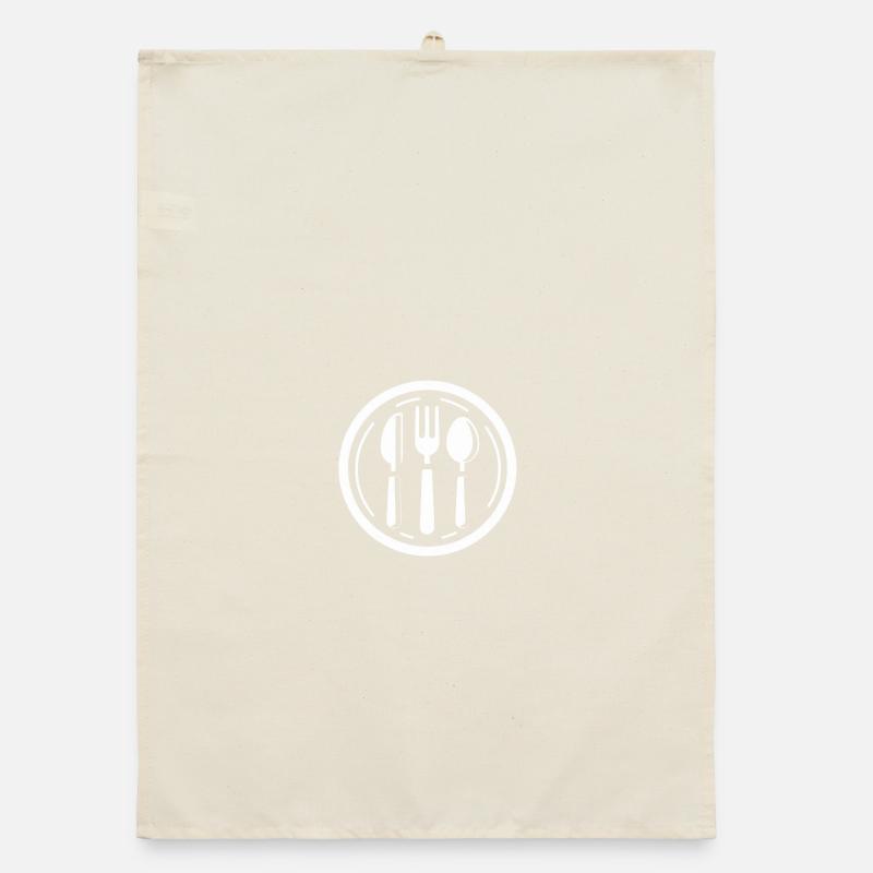 Besteck Messer Gabel Löffel Organic Geschirrtuch