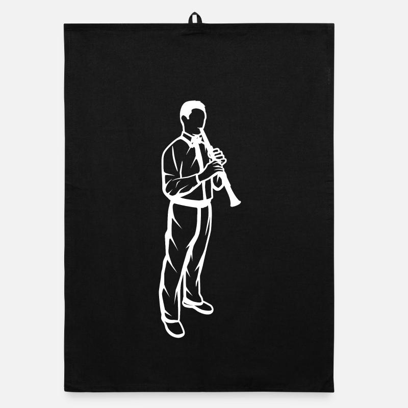 Little clarinet player Organic dish towel