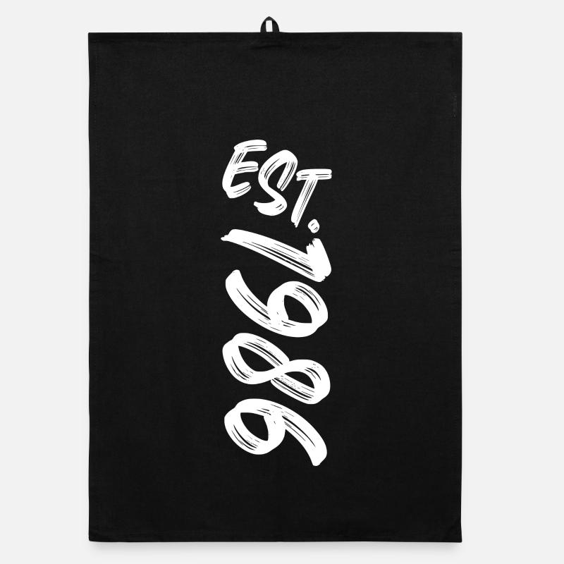 Est. 1986 - Established 1986 - Geburtstag Geschenk Organic Geschirrtuch