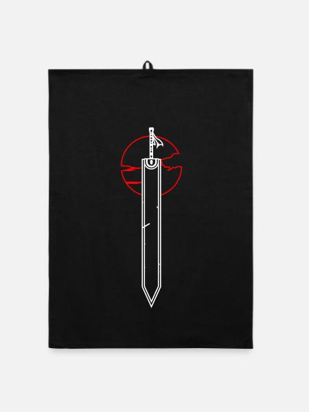 Dragonslayer - Organic dish towel - black - Front