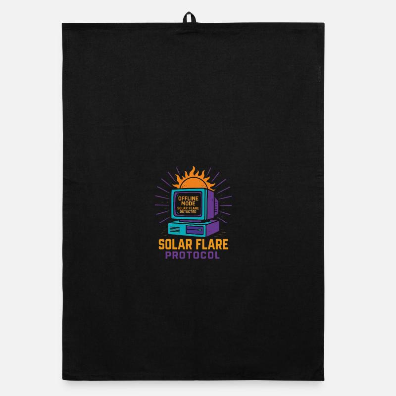 Retro Tech Solar Flare Protocol Tee Organic dish towel
